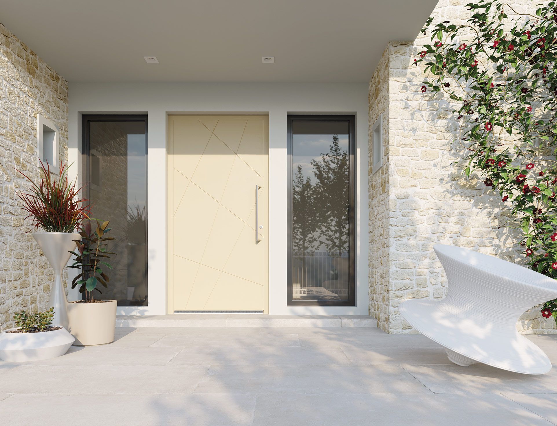 Входная дверь из ПВХ D&V Serramenti PLANE ARCH-00140020 - Вид №1