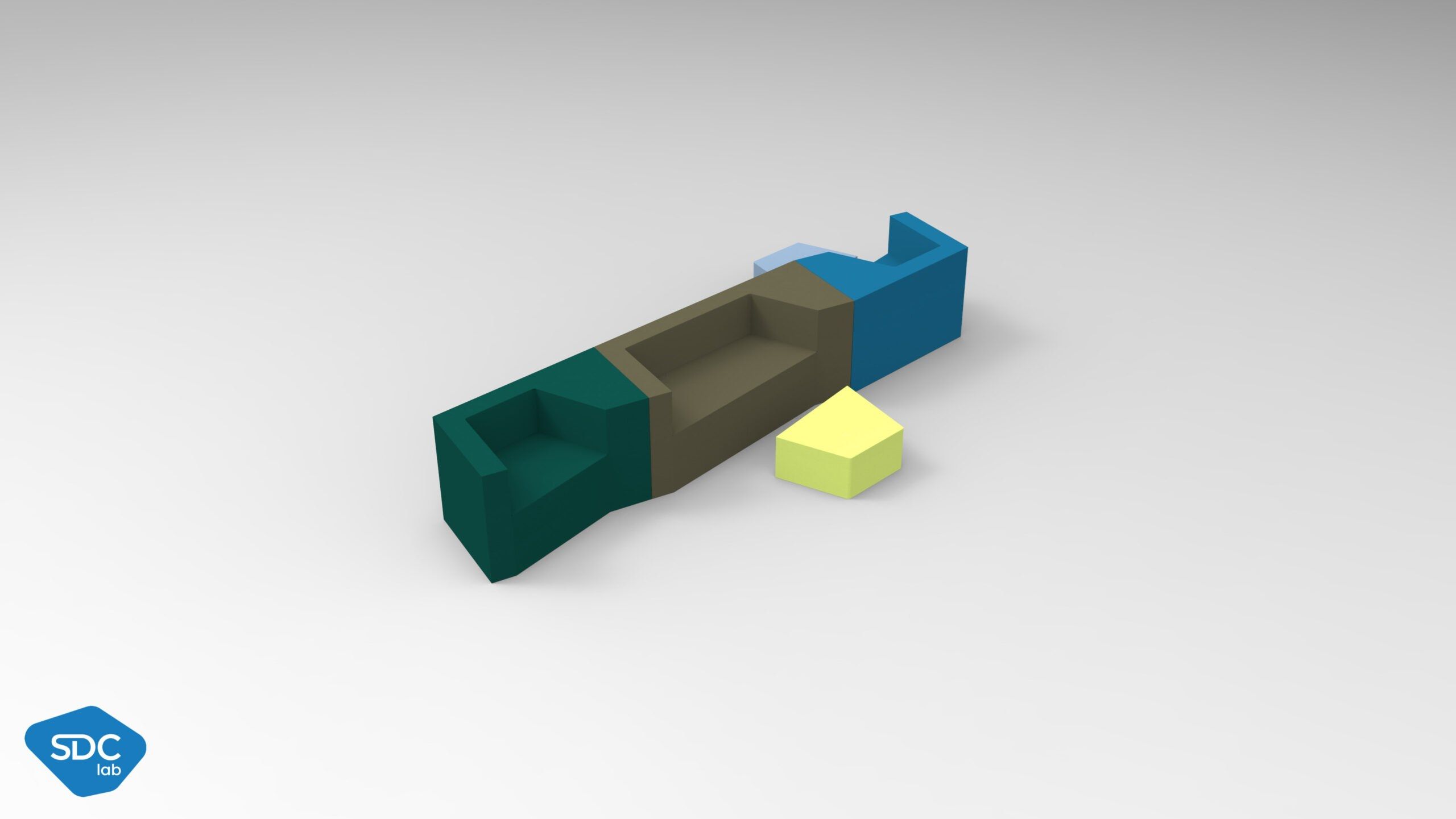 2-местный диван из пены QM Quinze & Milan Dai ARCH-00014624