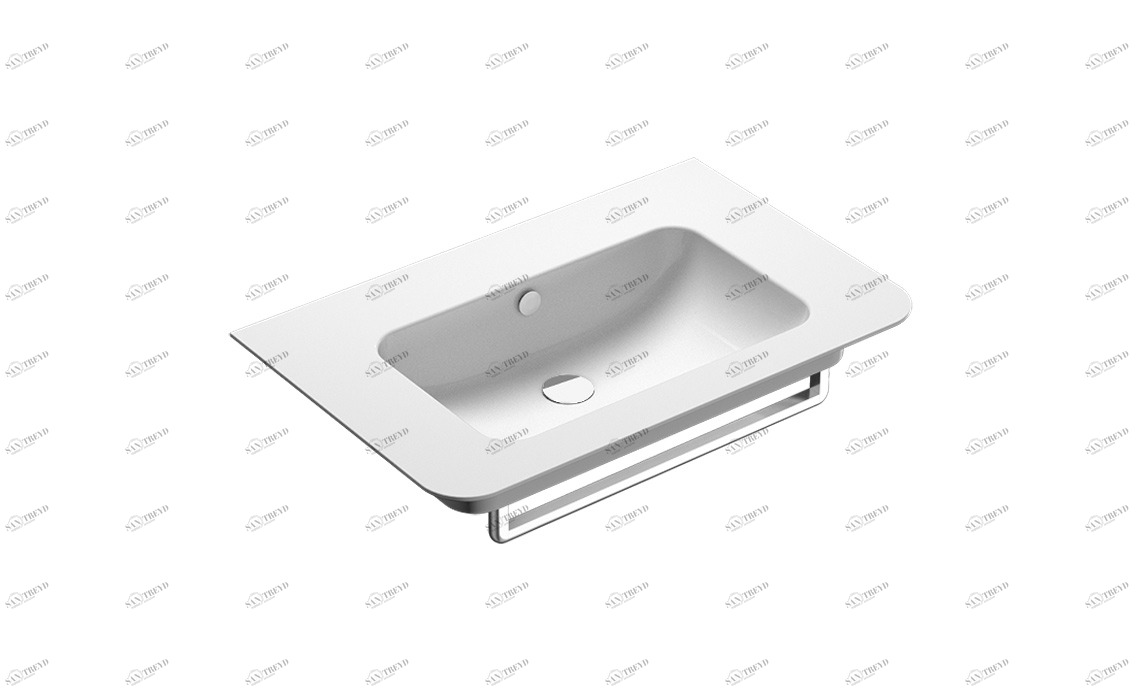 180GRUP00 Подвесная раковина настенная консольная овальная CERAMICA CATALANO Green белая