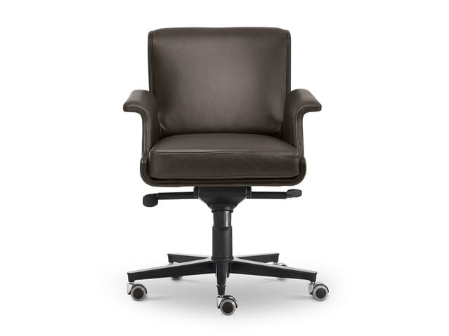 Вращающееся офисное кресло из кожи и дерева с подлокотниками i 4 Mariani ARCH-00111277 - Вид №2