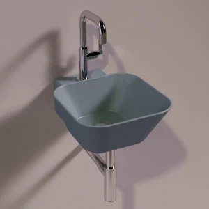 WA07CEMENTOMATT Подвесная раковина настенная квадратная Simas  серая