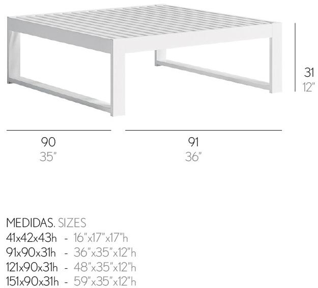 GANDIABLASCO Прямоугольный журнальный столик из алюминия Dna sun-id-1480362 - Вид №11