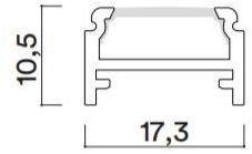 HER Линейный световой профиль из алюминия для светодиодных модулей  Pf010  - Вид №2