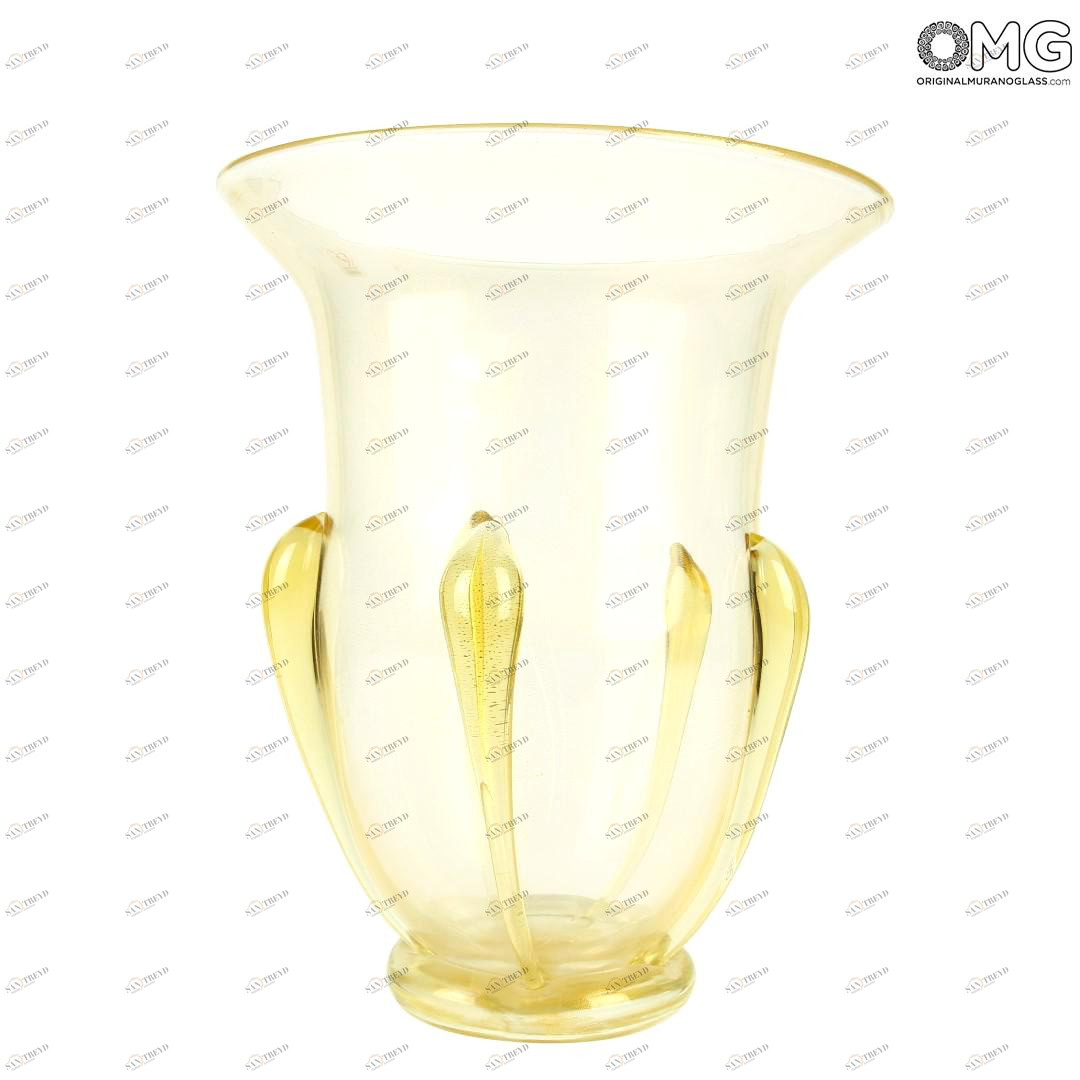 2660 ORIGINALMURANOGLASS Средняя ваза - Золотая коллекция - Original Murano Glass OMG 26 см 