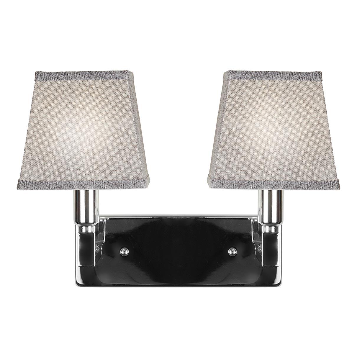 Бра настенное серое iLamp Hilton 2 6943-2 CR ILAMP HILTON 00-3949160 Серый - Вид №1