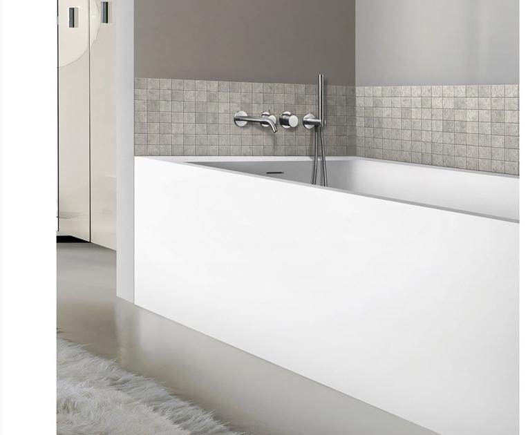 Blu Bathworks® Прямоугольная ванна синего цвета ∙ stone ™ Metrix Bt0105.01 - Вид №3