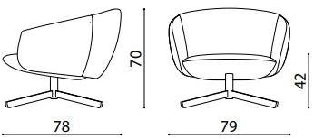 True Design Кожаное кресло с 4 спицами и подлокотниками Not sun-id-1380071 - Вид №4