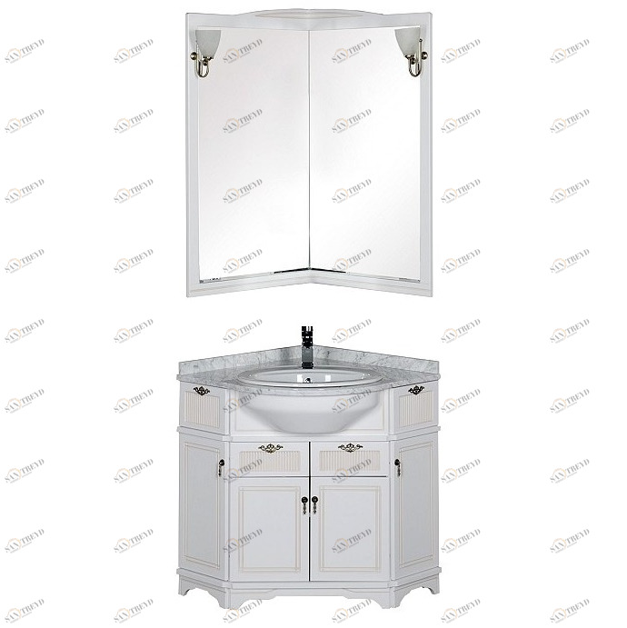 Комплект мебели Aquanet Луис 70 угловой белый 00167691