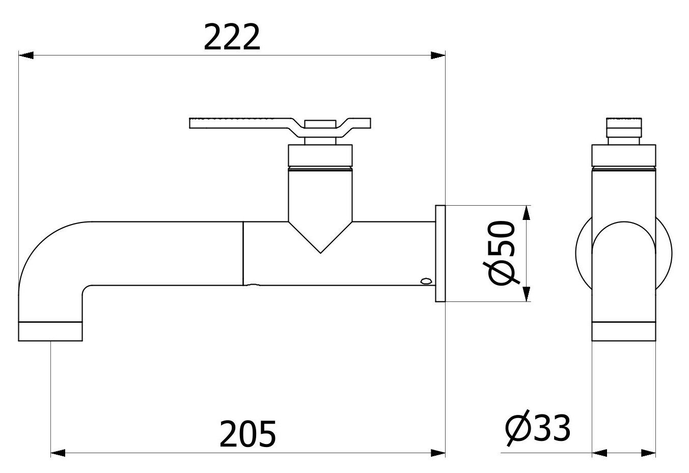 Однорычажный настенный смеситель для раковины с автоматическим сливом IB Bold ARCH-00068667 - Вид №21