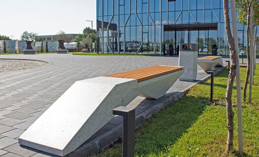 ENCHO ENCHEV - ETE Скамейка из бетона и бамбука без спинки  234  - Вид №2