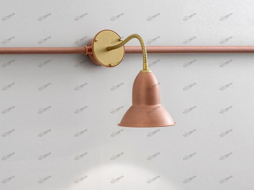 Aldo Bernardi Регулируемый настенный светильник из меди с гибким кронштейном Multibox sistema sun-id-1497304