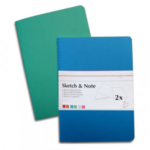 10628880 Набор блокнотов "Sketch&Note" 120 г/м2 А6 10.5 х 15 см прошивка 2х20 л. Дельфин/Ментол Hahnemuhle
