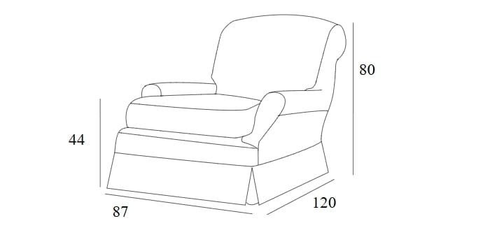 Тканевое кресло с подлокотниками Collett & Victor Clara ARCH-00063231 - Вид №1