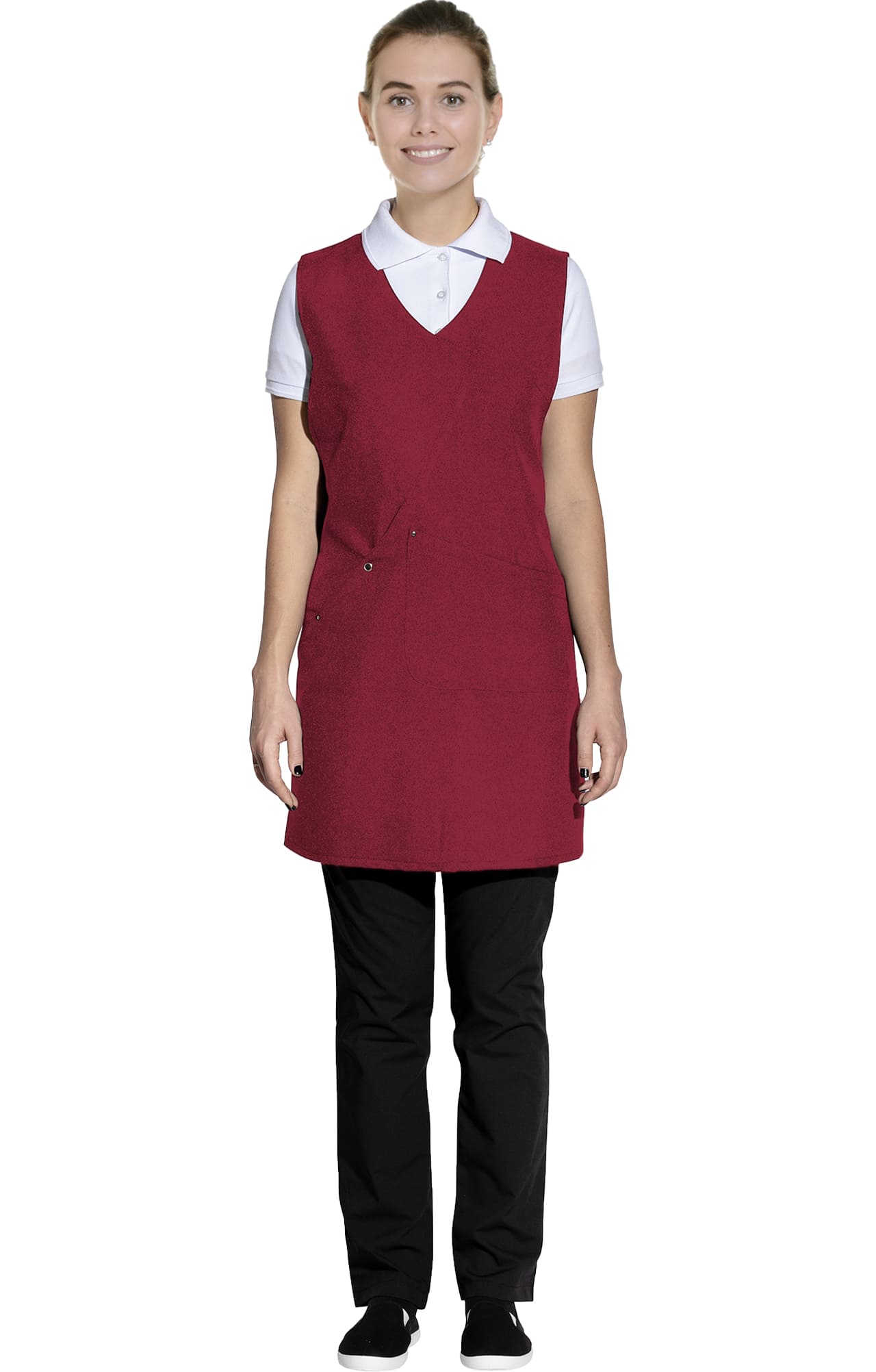 60705 Фартук-накидка  цвет burgundy (бордовый) CANDI  Одежда для горничных и уборщиц  размер  - Вид №4