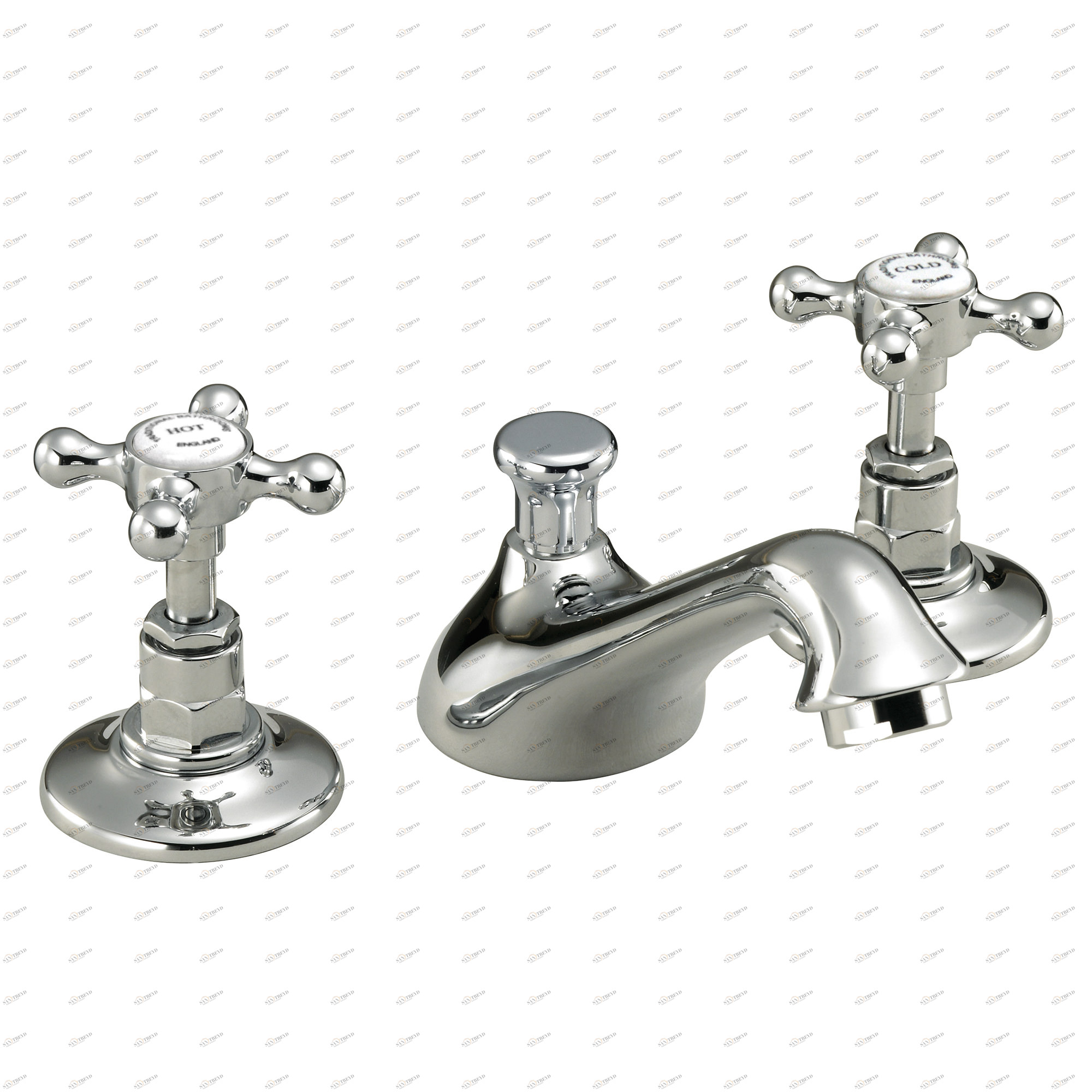 Traditional bathrooms Смеситель для умывальника ЛОНДОН на 3 отверстия Tb400.614.ag LONDON