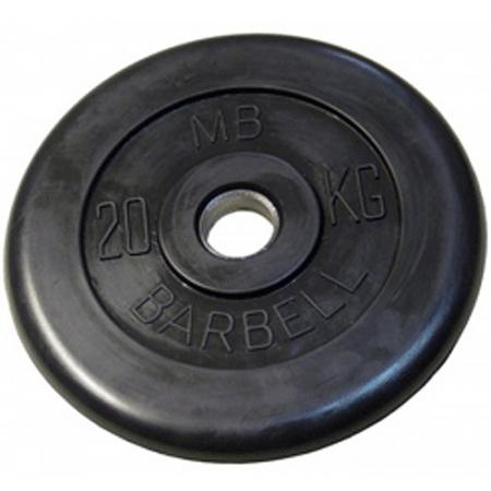 MB26-20 Диск обрезиненый черный mb barbell mb26-20 MB Barbell  - Вид №1