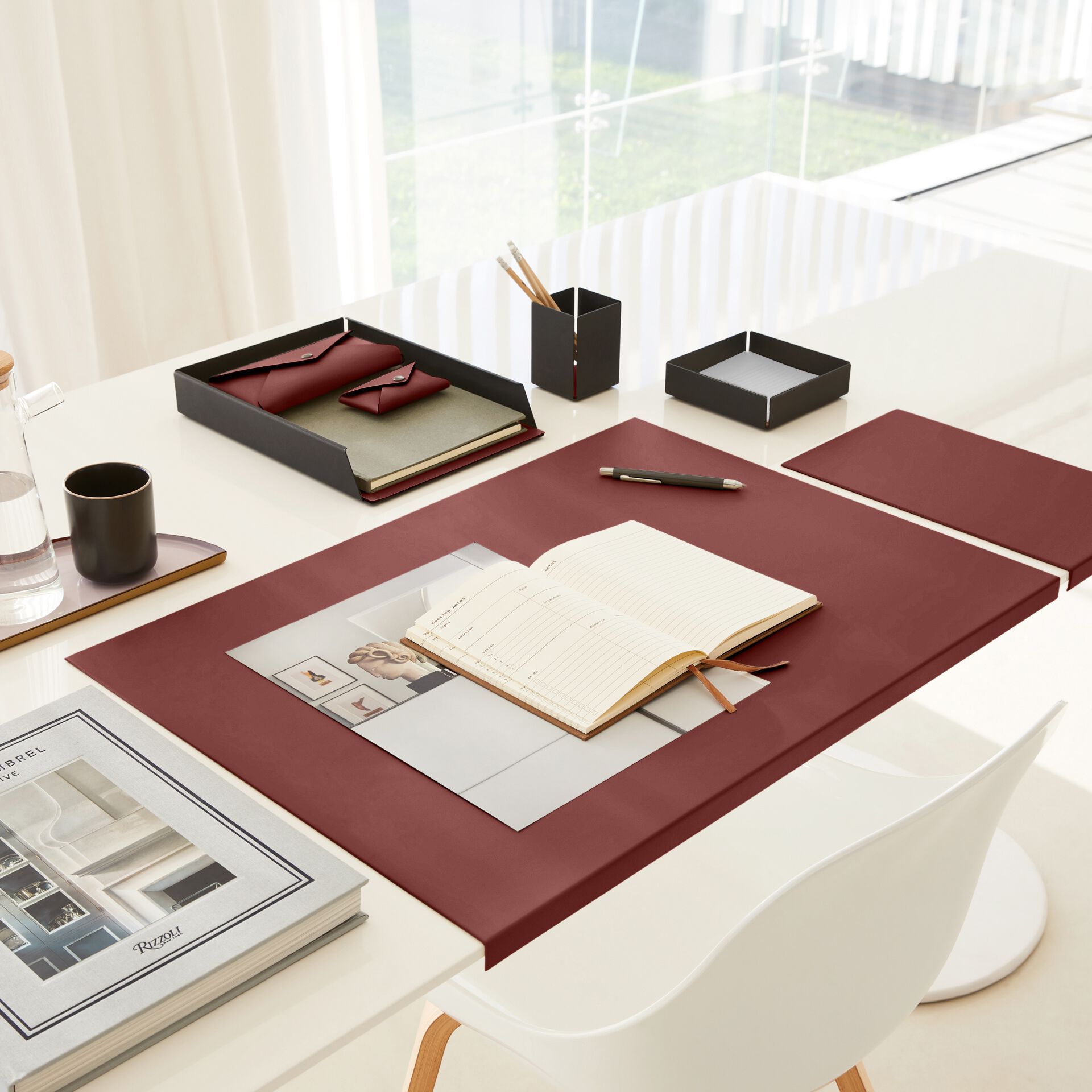 Лоток для документов из нержавеющей стали и кожи EGLOOH Муар ARCH-00027153 - Вид №38