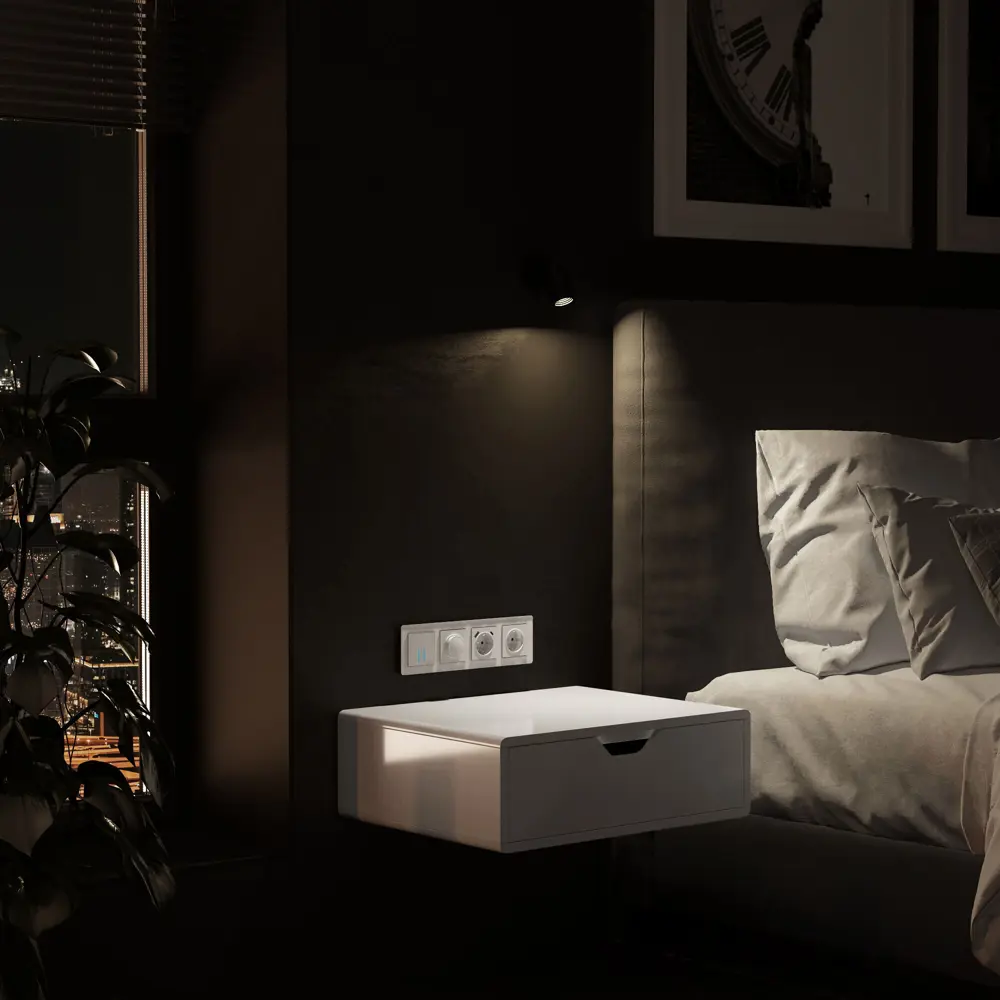 Рамка Werkel Acrylic для розеток и выключателей - парящий дизайн в белом цвете 86884230 STLM-0072310 - Вид №4