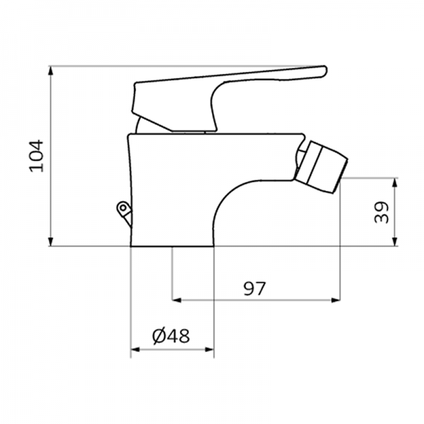 35710350 BASIC Хром Биде Смеситель Хром GRB MIXERS E-PLUS - Вид №1