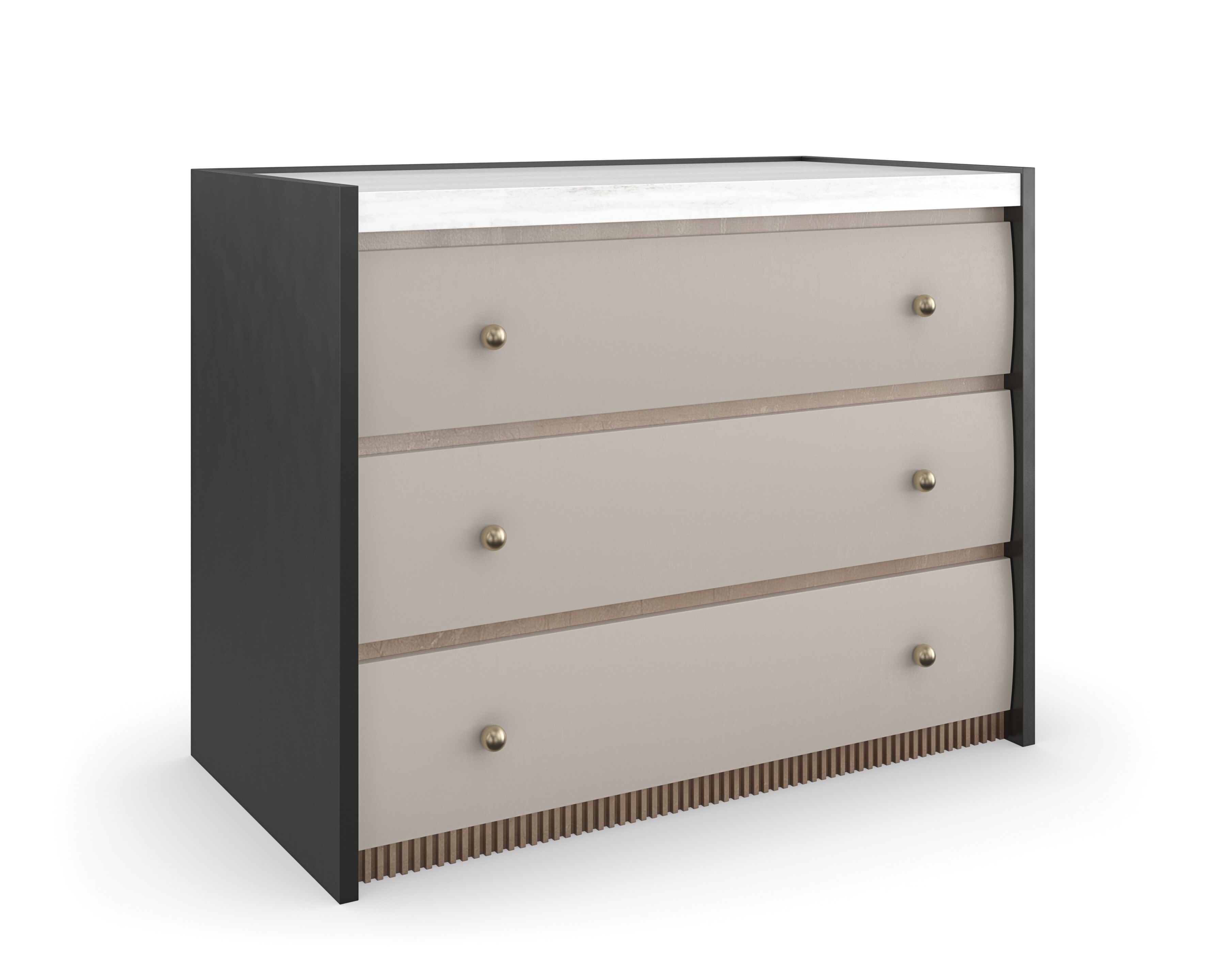 Деревянная прямоугольная тумбочка с ящиками и каменной столешницей Caracole Avignon ARCH-00025427 - Вид №4