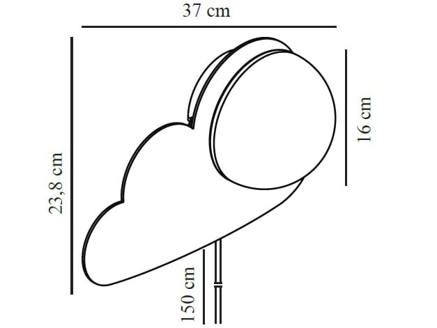 Пластиковый и стеклянный настенный светильник Nordlux SKYKU CLOUD ARCH-00023908 - Вид №5
