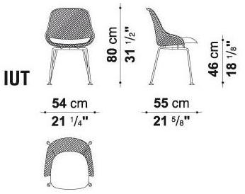 B&B Italia Project Офисное кресло из сетки с 5 спицами Iuta sun-id-1398734 - Вид №9