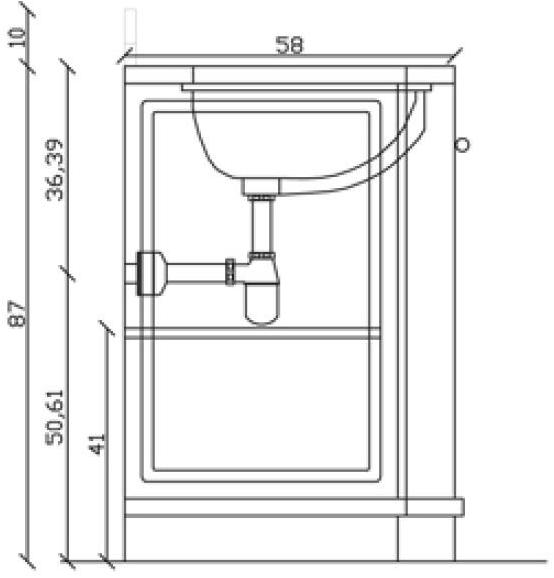 Gentry Home Тумба под умывальник из лакированной древесины одинарная Boston sun-id-1484323 - Вид №4