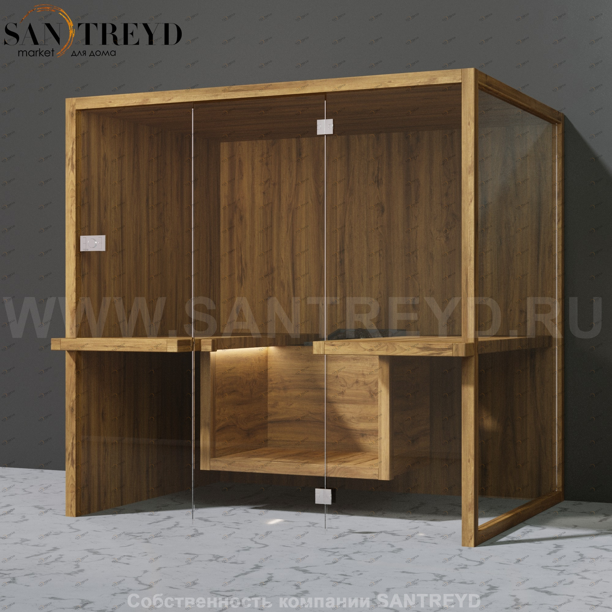 Effegibi AIR SA91800004 Cауна. Установка: к стене. Мощность: 8 кВт макс. Размеры: длина 217 см, ширина 162 см. Отделка: осина термообработанная.