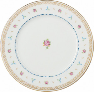 10627871 Императорский фарфоровый завод Тарелка плоская 27см "Цветочный вальс" "Стандартная" Фарфор костяной