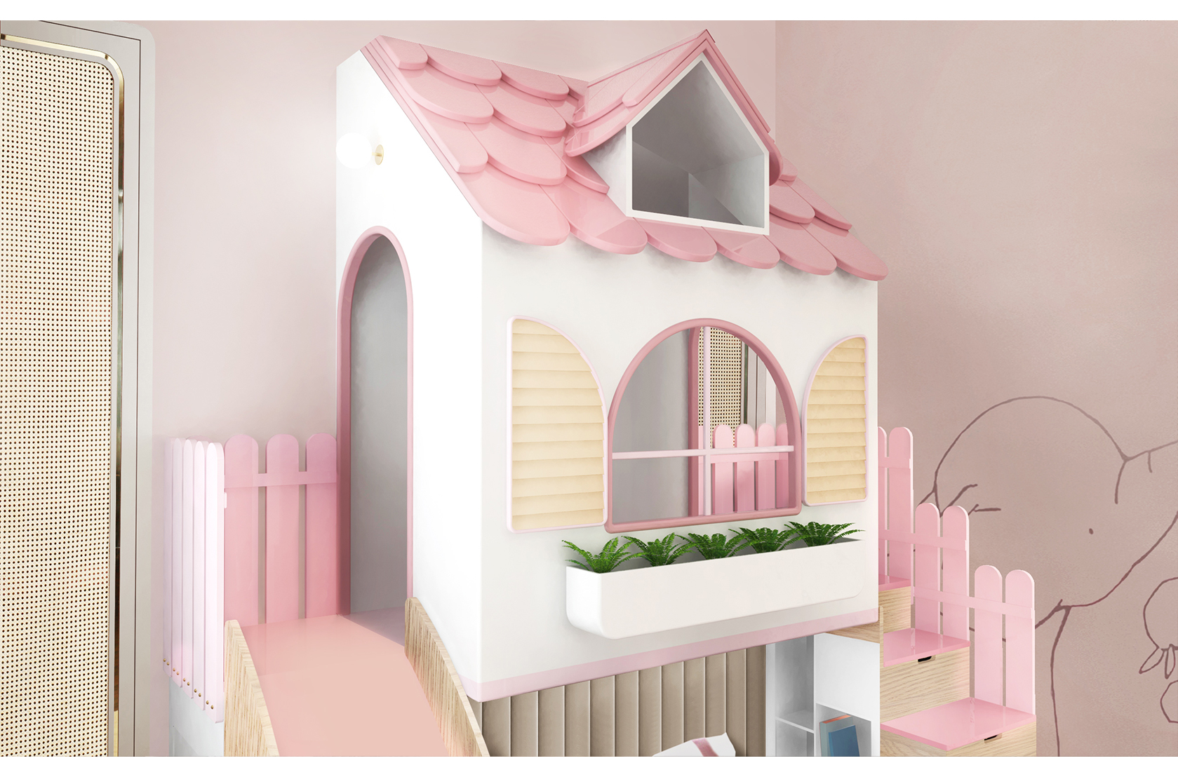 CIST787 Детская кровать домик Театр Долли Circu  - Вид №13