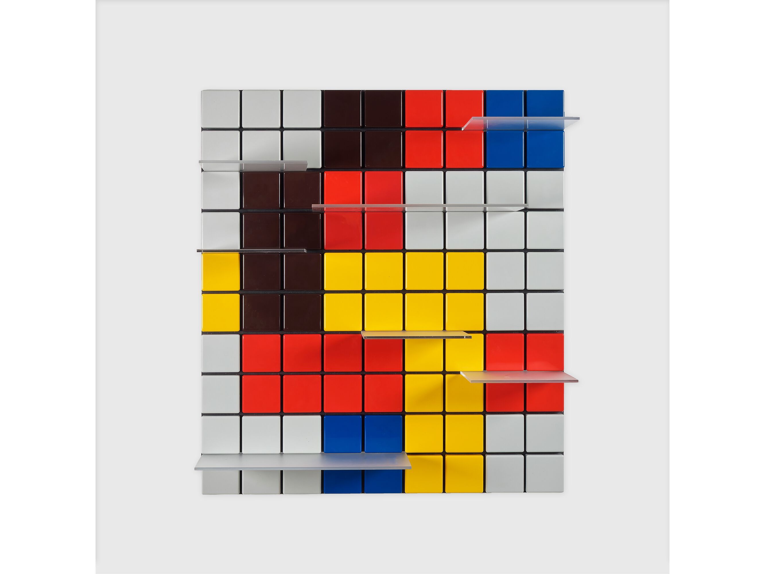 Модульная подвесная Книжная полка из АБС-пластика Pellington Design CONFETTI CK BAUHAUS2 ARCH-00130950