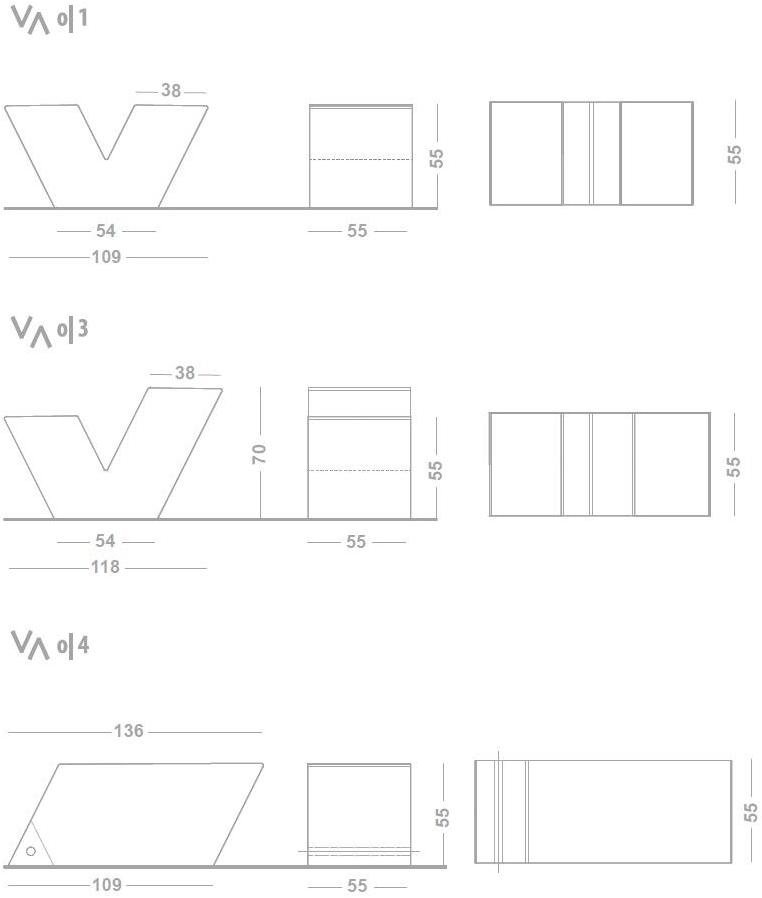 Manufatti Viscio Модульная скамья из реконструированного камня без спинки Viceversa sun-id-1430632 - Вид №2