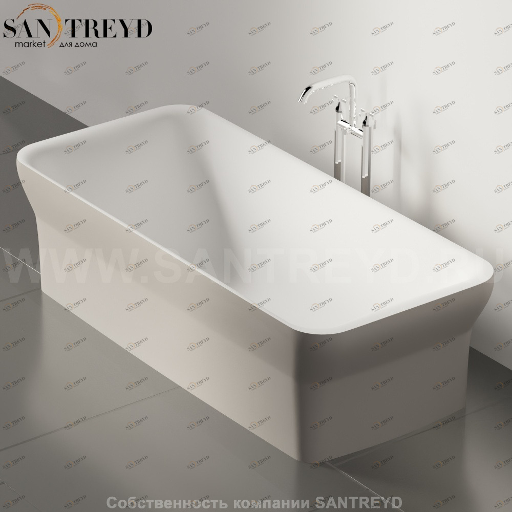 Ванна свободностоящая NOVECENTO серая Agape AVAS0963ZL