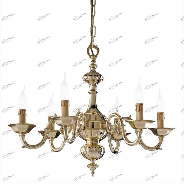 Possoni Illuminazione Люстра из полированной латуни Carolyn 1161/6 