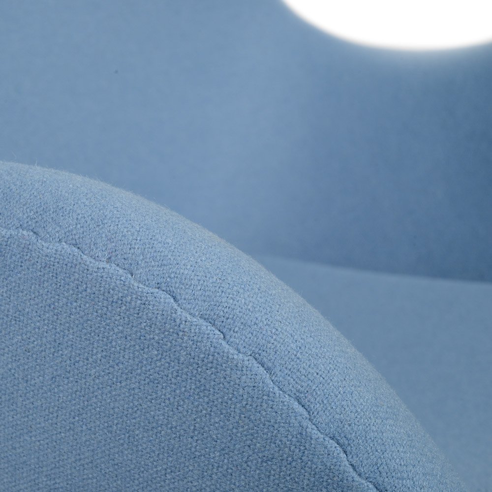 Кресло-яйцо с мягкими подлокотниками 104х80 см голубое Arne Jacobsen Style Egg Chair SOHO DESIGN ДИЗАЙНЕРСКИЕ 00-3886286 Голубой  - Вид №4