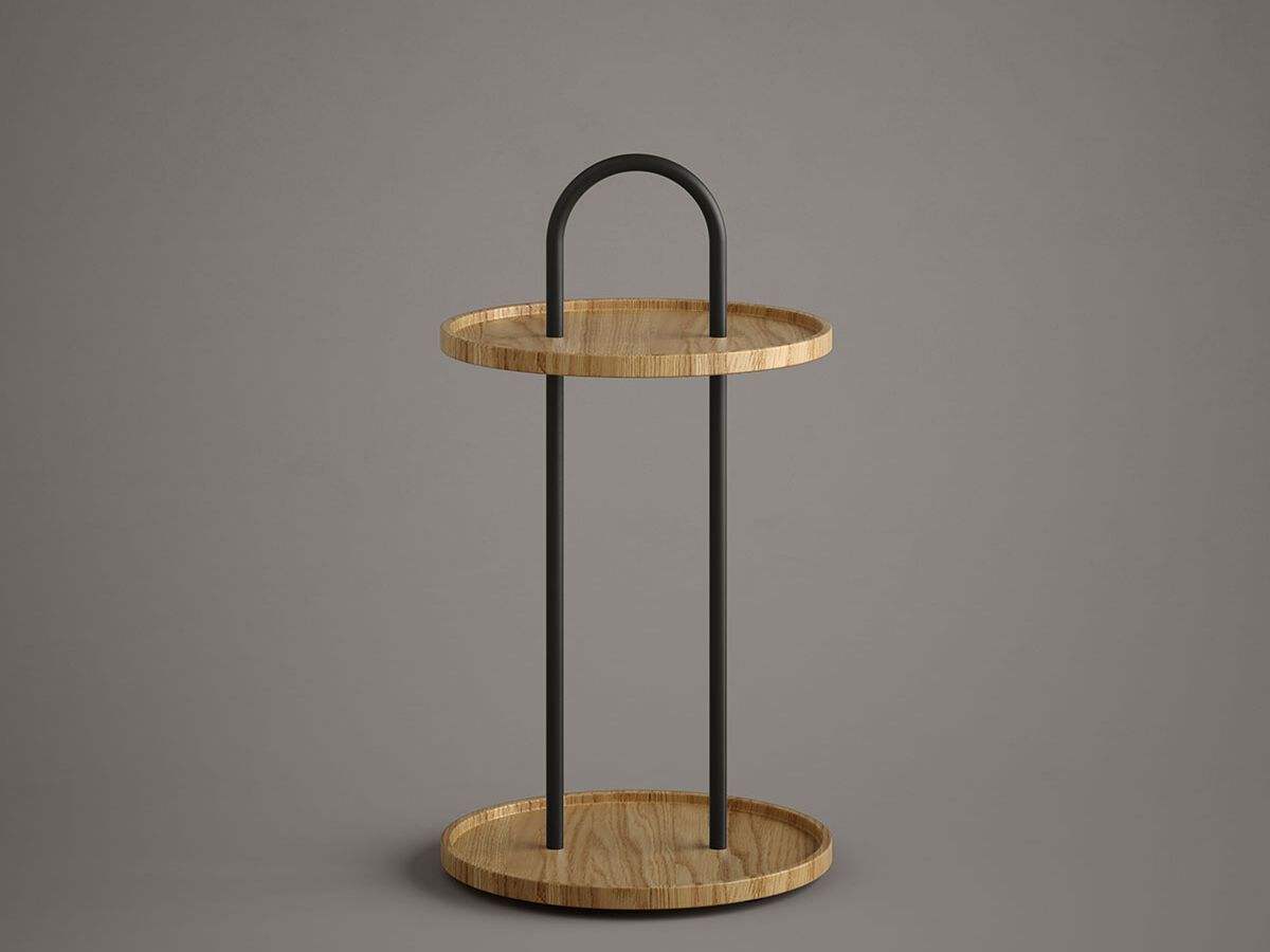 Высокий круглый деревянный журнальный столик Inbani NORM ARCH-00151541 - Вид №13