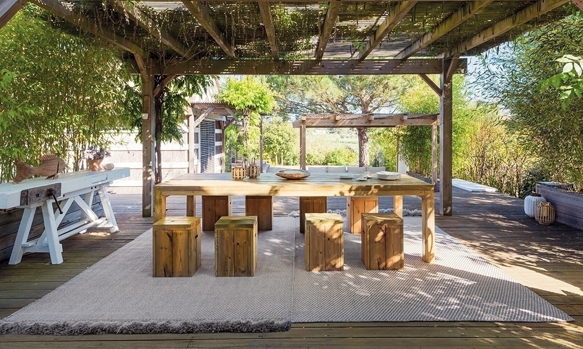 070730 Ковер GL Diagonal almond-blue 90x200 см GAN Garden Layers - Вид №3