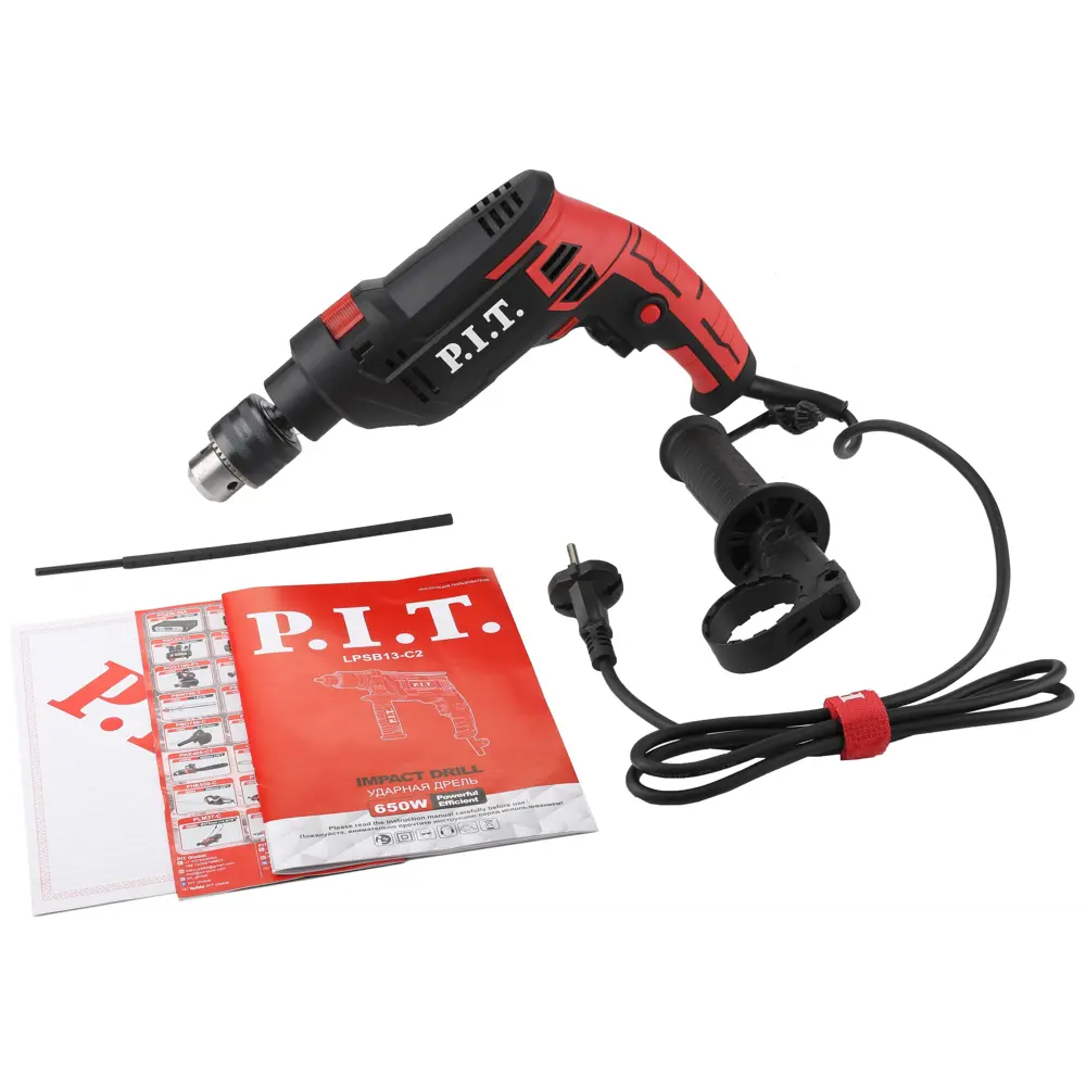 Дрель сетевая ударная P.I.T. LPSB13-C2, 650Вт STLM-2187742 - Вид №12