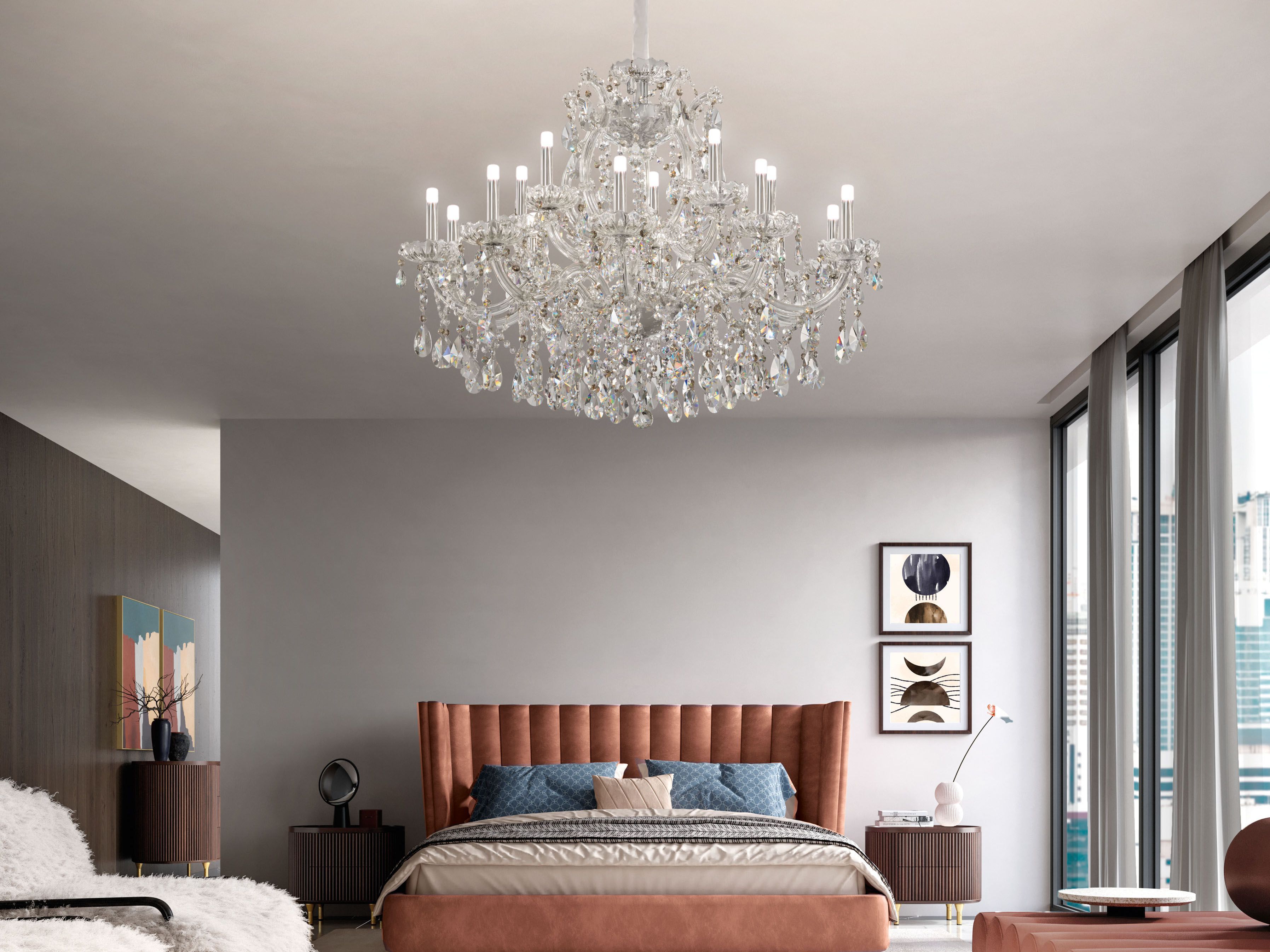 Подвесной светильник с кристаллами Masiero Aqaba ARCH-00058973 - Вид №1