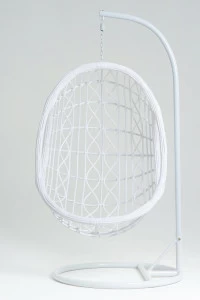 Подвесное кресло белое из искусственного ротанга 44-004-12 VINOTTI  00-3885150 Белый;голубой