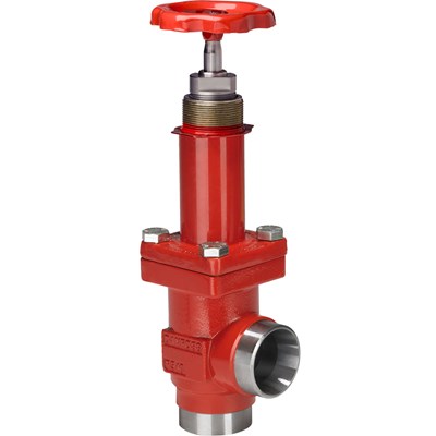 Danfoss SVA-L — запорные клапаны с удлиненным штоком SVA-L 40 A ANG H-WHEEL Запорный клапан 148B5660 