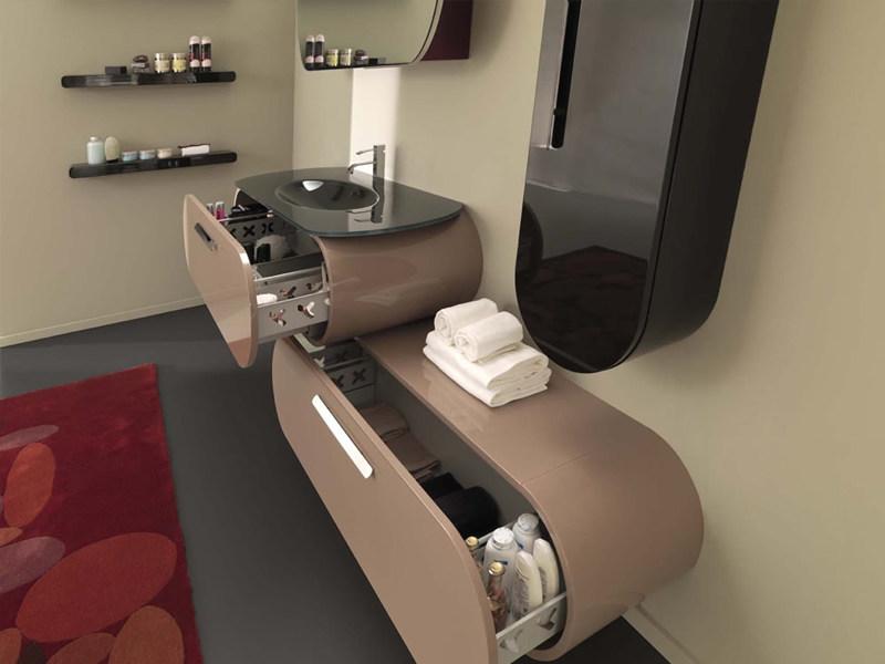 LASA IDEA Настенная тумба под умывальник с ящиками Flux_us sun-id-1399422 - Вид №1