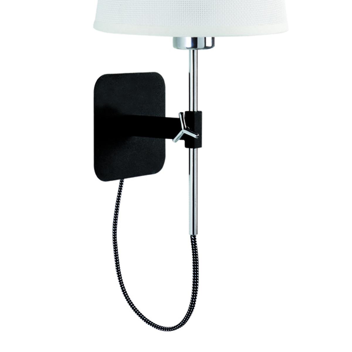 065627 Бра 5319+5237 белый абажур, черная основа Mantra Habana - Вид №4