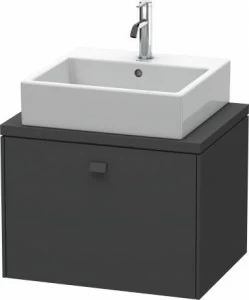 BR510004949 Тумбочка для компактной консоли Brioso #BR5100 620 x 480 мм Графит матовый, декор