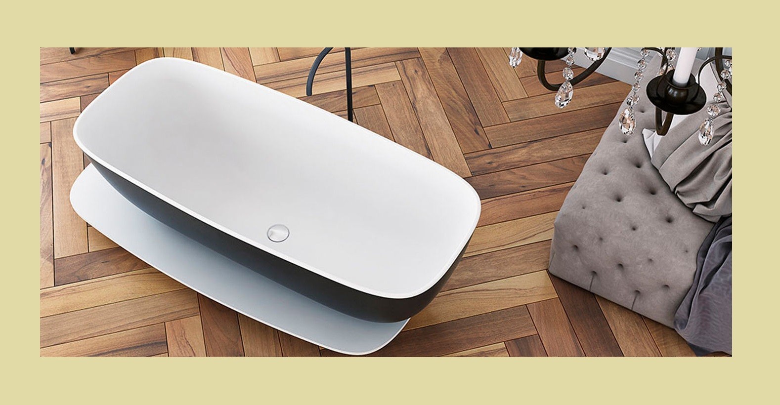 Ванна из искусственного камня Kerrock Milo 01232 BLACK Словения Kolpa-San - Вид №2