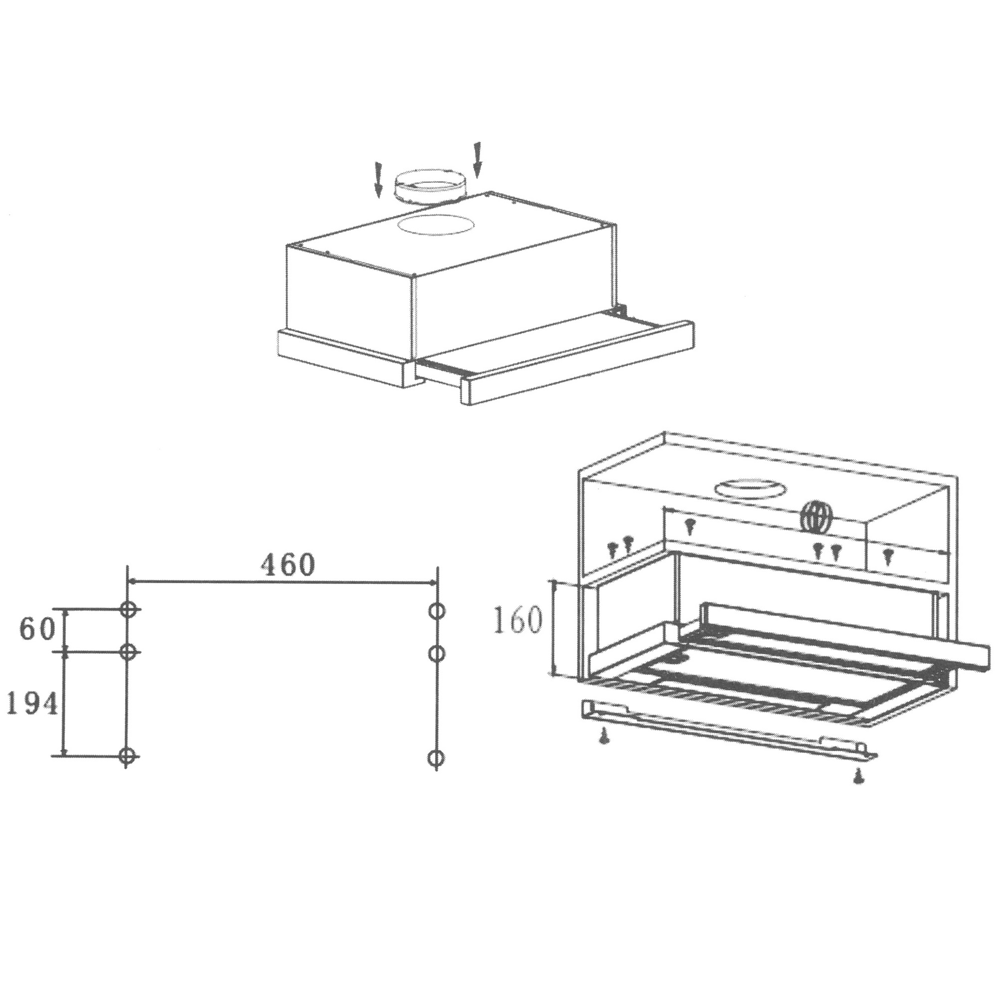 8164372 Вытяжка телескопическая LEX HUBBLE 2M 600 белый/белый STDN-0025109 - Вид №9