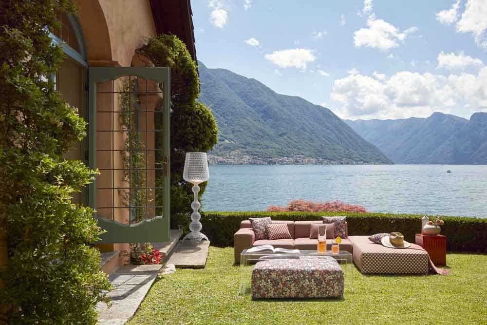 2-местный тканевый модульный садовый диван Kartell Plastics ARCH-00102320 - Вид №1