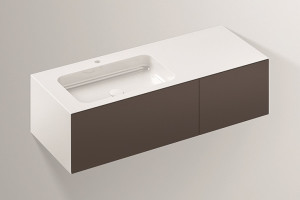 5158813000 Умывальник с тумбой, wp.folio7, белая, proshield, лакированная, шелковисто-матовый блеск, затененная земля Alape серия FO (Folio)