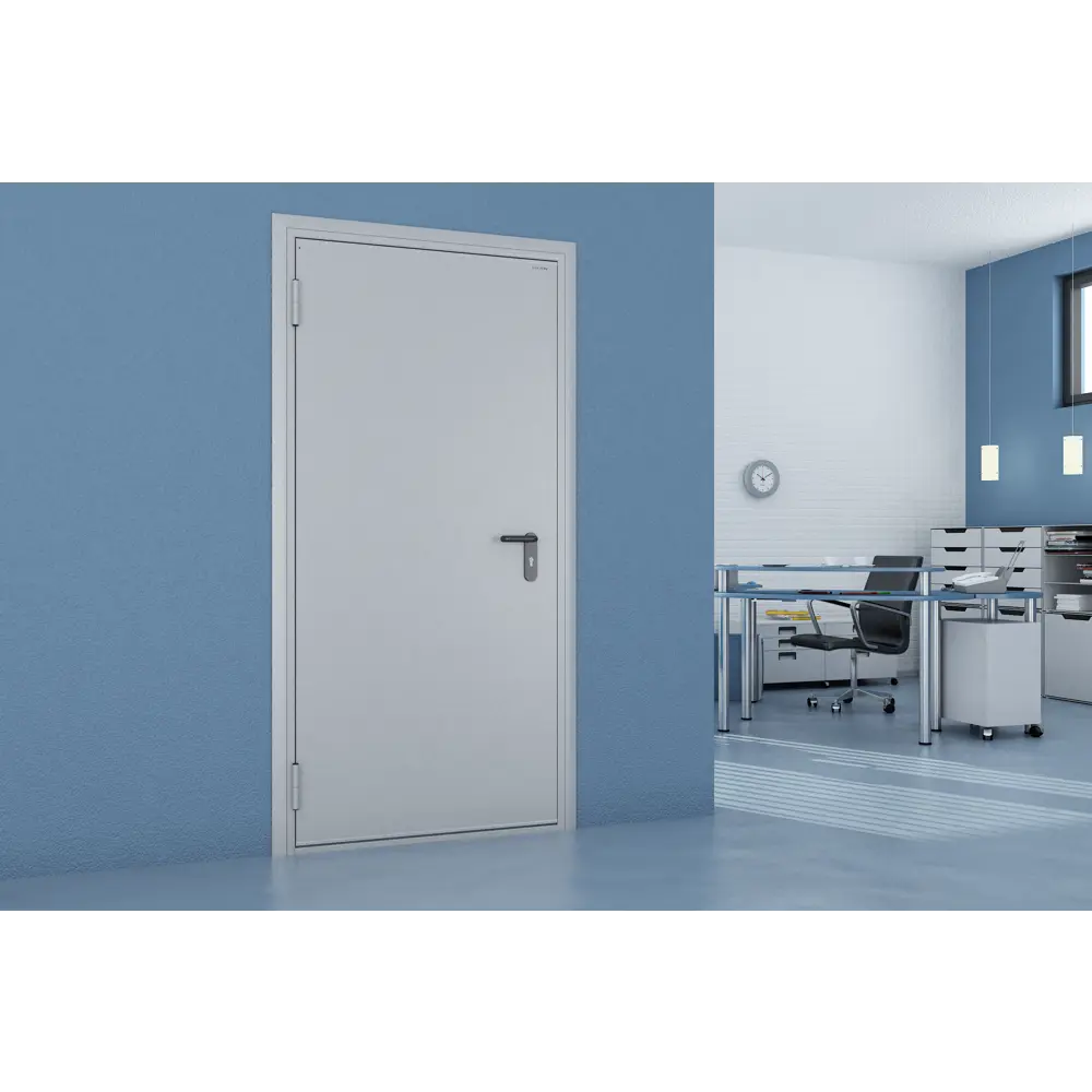 Дверь техническая 880x2050 мм левая цвет светло-серый RAL7035 DOORHAN STLM-2066576 - Вид №3