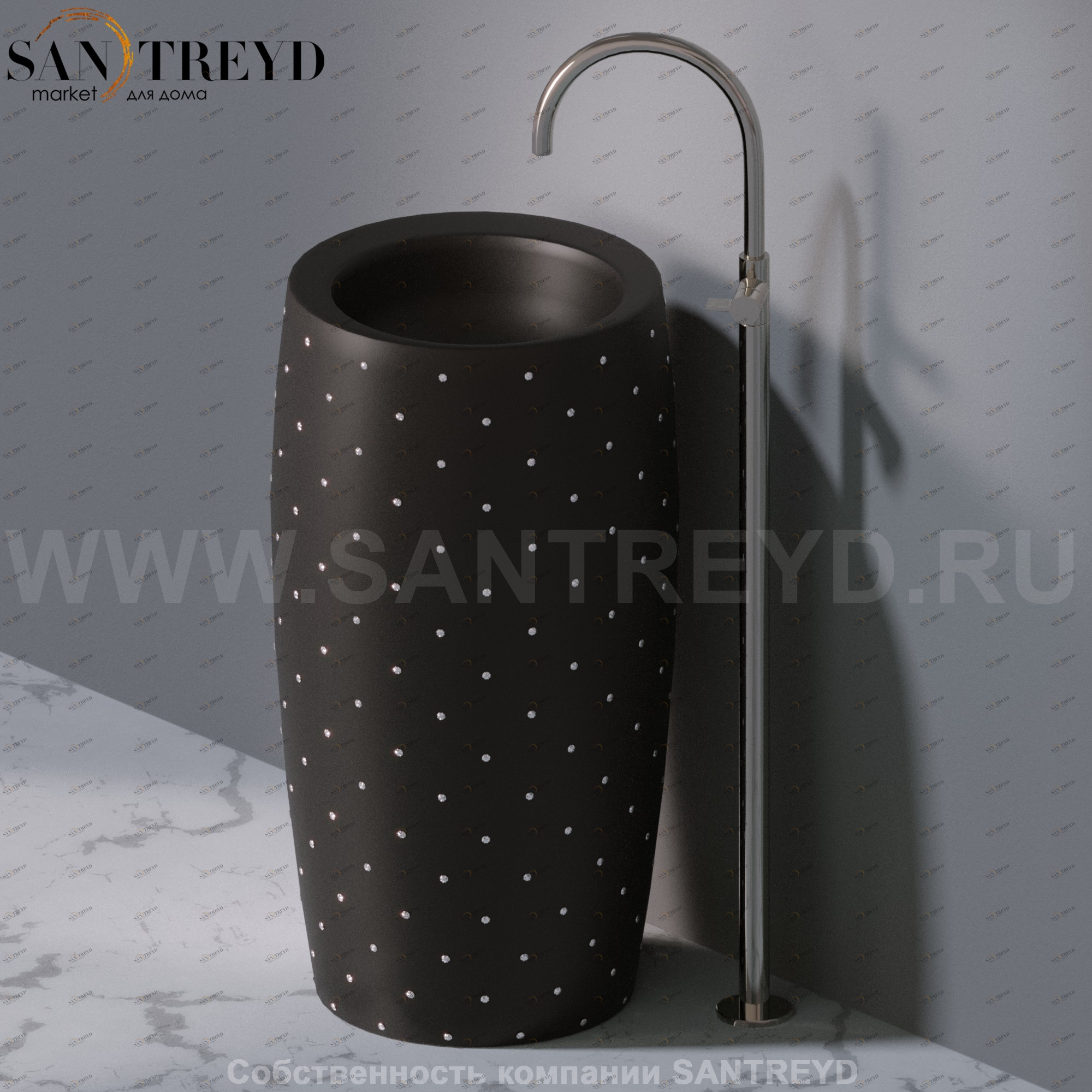 L100T0R0VT.105SW Напольная раковина стоящая круглая A. e T. Italia SPOT AeT ITALIA TOTEM